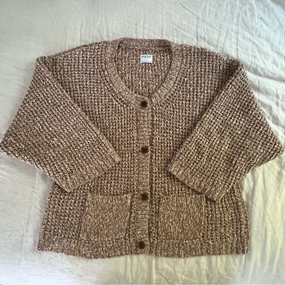 esby apparel Ashley Cardigan in Caramel Size Large - Picture 2 of 13